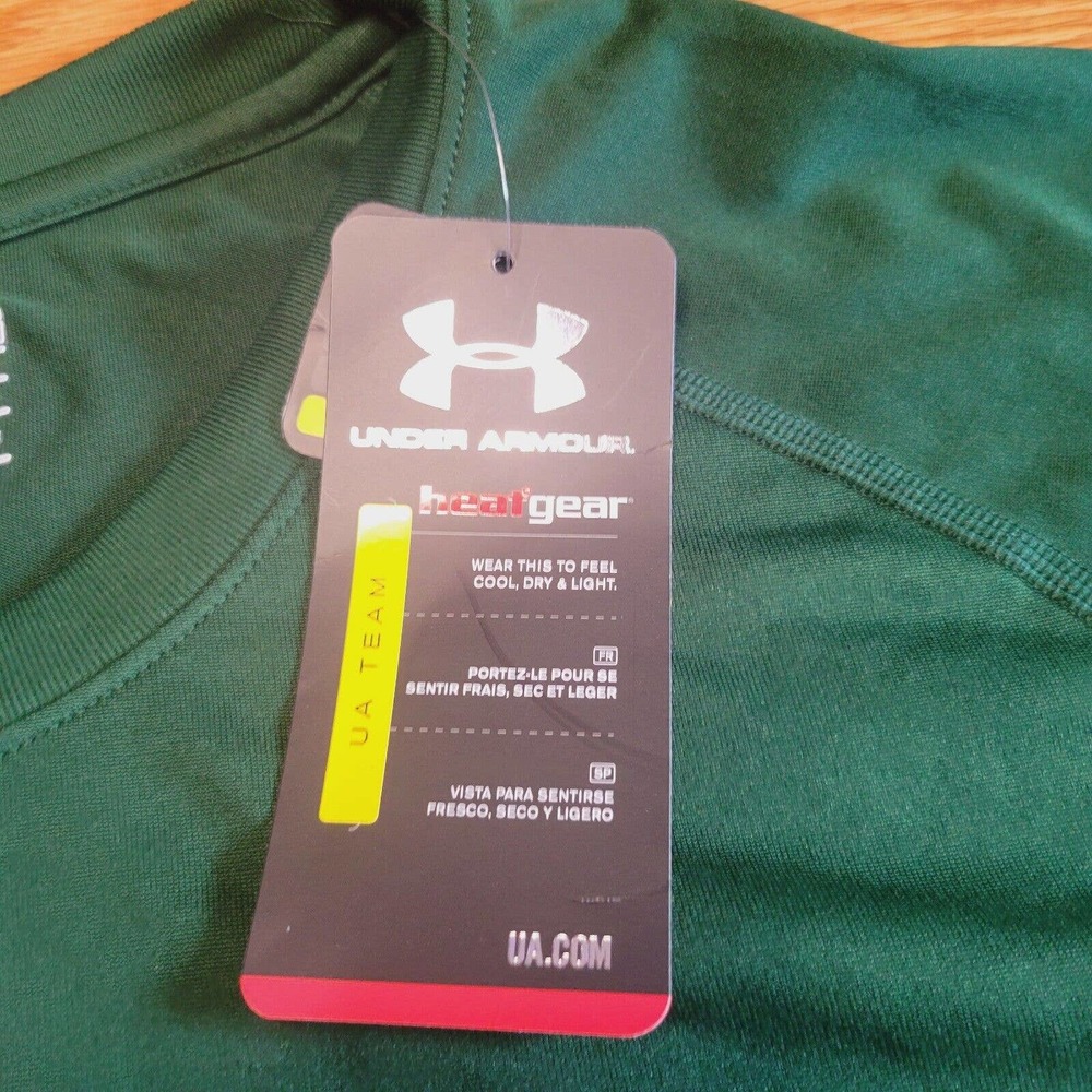 Under Armour Men's Heat Gear T-shirt Size XXL Loose Fit Green NWT - Picture 6 of 14